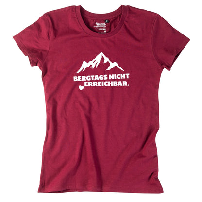Damen - Shirt "Bergtags nicht erreichbar" - meinherzschlag.de