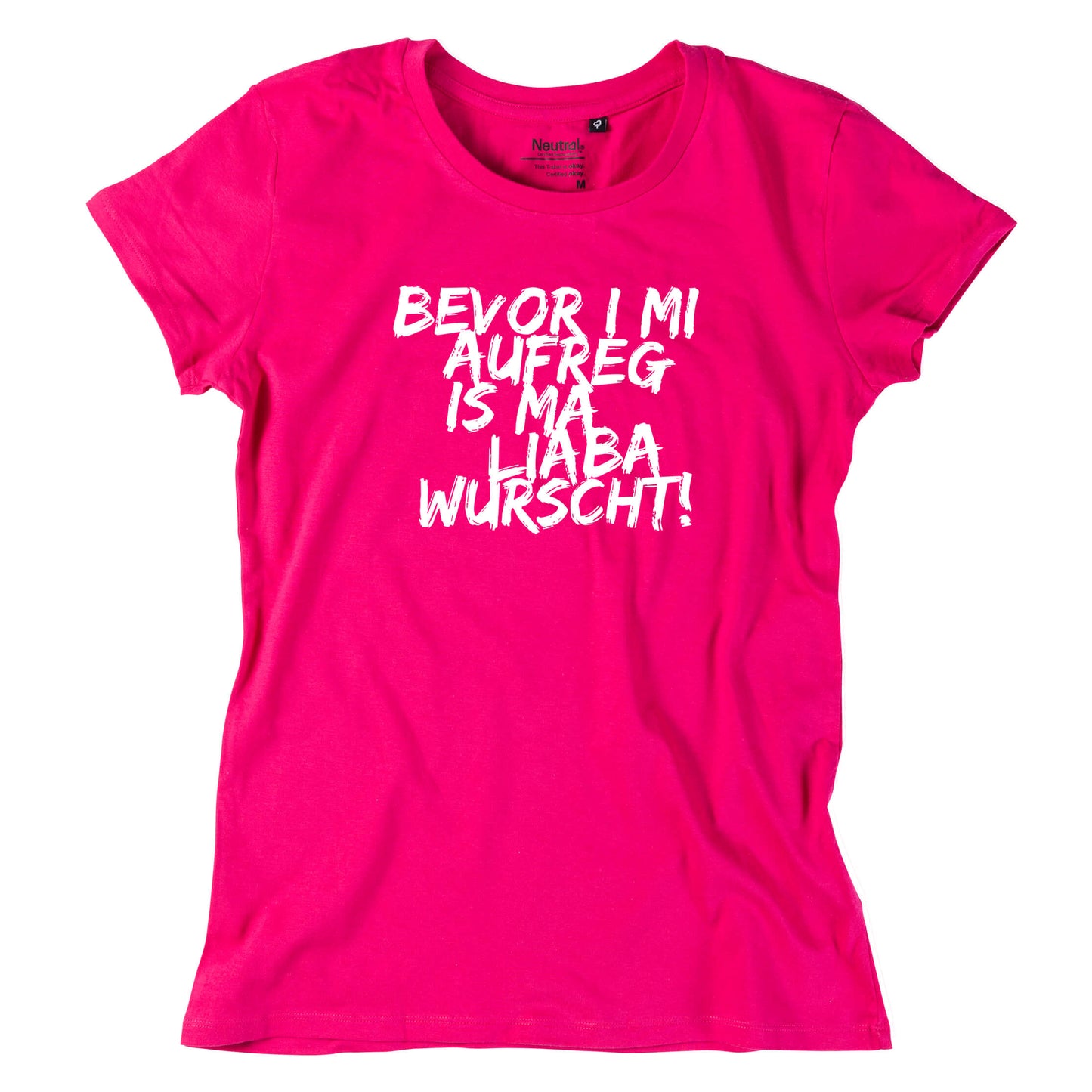 Damen - Shirt "Bevor i mi aufreg ..." - meinherzschlag.de