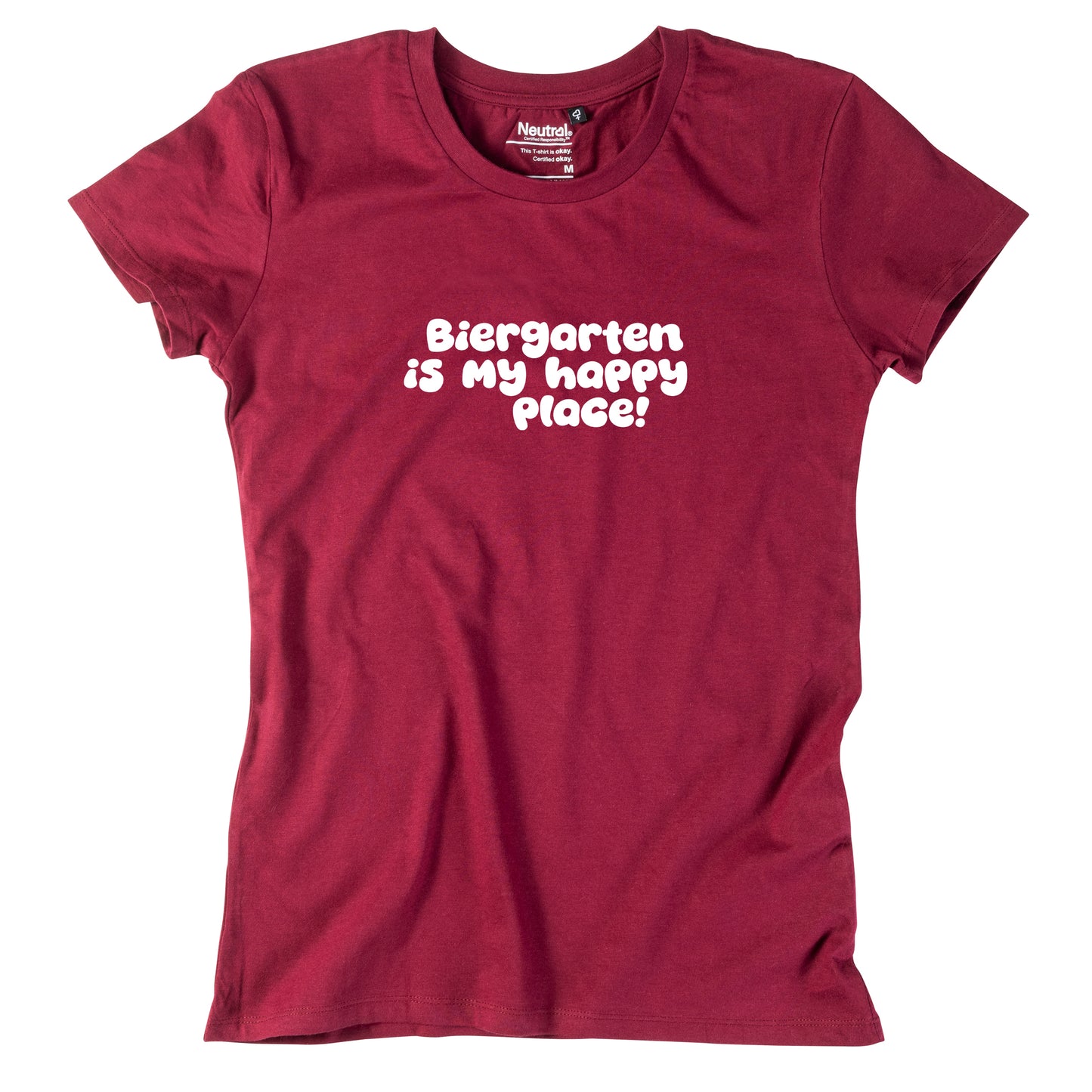 Damen-Shirt "Biergarten is my happy place!"