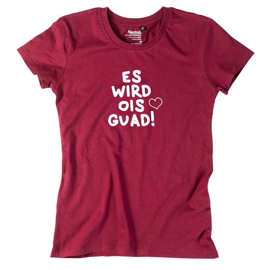 Damen-Shirt "Es wird ois guad" von meinherzschlag – Produktbild 3 von 8.