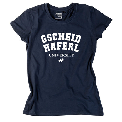 Damen - Shirt "Gscheidhaferl University" - meinherzschlag.de