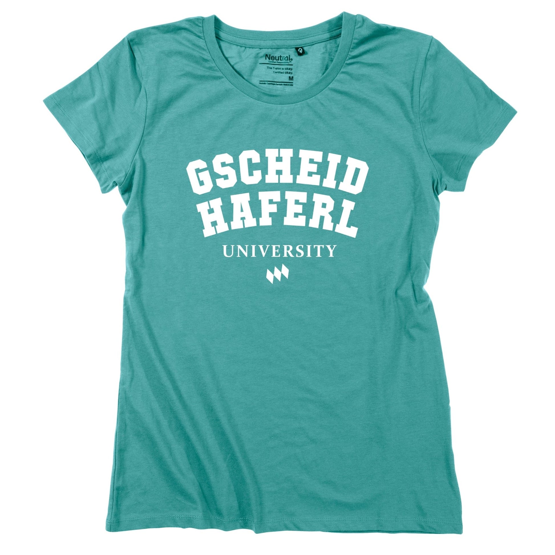 Damen - Shirt "Gscheidhaferl University" - meinherzschlag.de