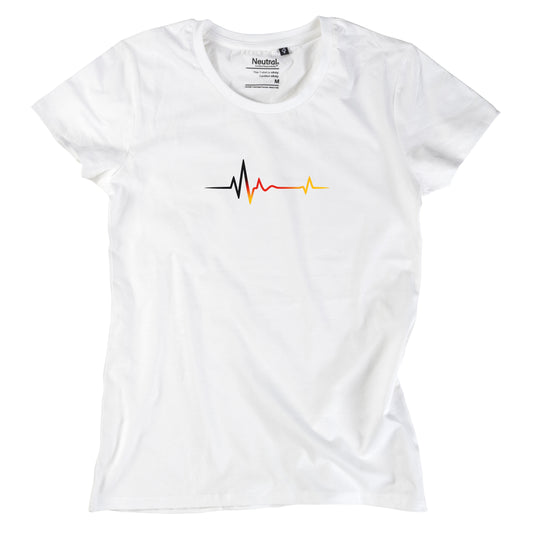 Damen-Shirt "Mein Herz schlägt schwarz, rot, gold!"