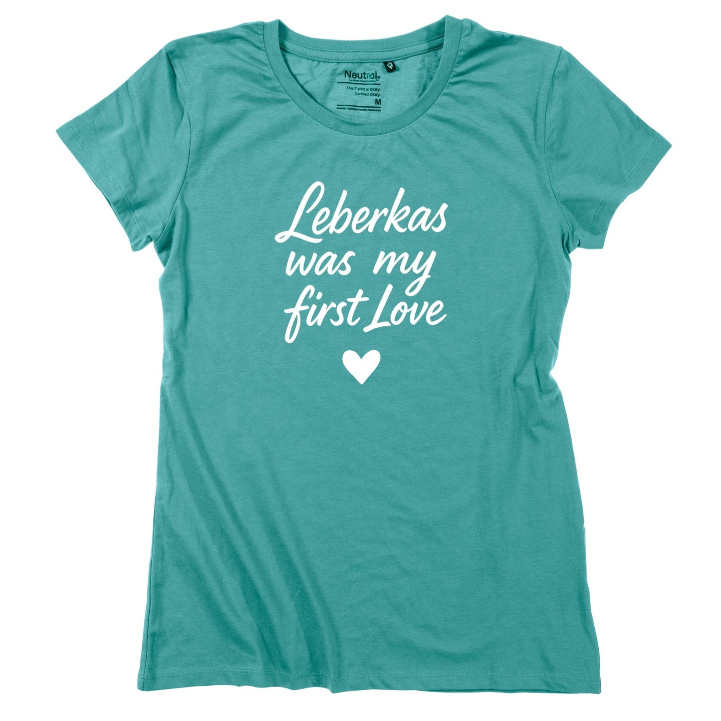 Damen - Shirt "Leberkas was my first Love" - meinherzschlag.de