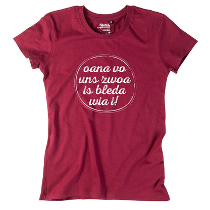 Damen - Shirt "Oana vo uns zwoa" - meinherzschlag.de