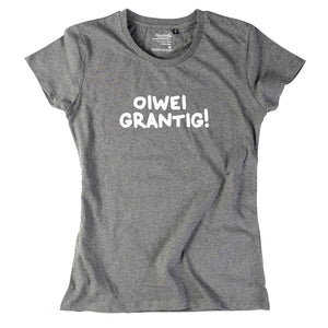 Damen-Shirt "oiwei grantig!" von meinherzschlag – Produktbild 4 von 8.