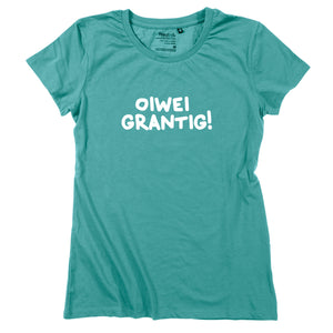 Damen-Shirt "oiwei grantig!" von meinherzschlag – Produktbild 6 von 8.