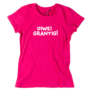 Damen-Shirt "oiwei grantig!" von meinherzschlag – Produktbild 2 von 8.