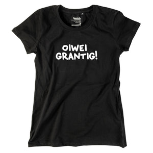 Damen-Shirt "oiwei grantig!" von meinherzschlag – Produktbild 7 von 8.