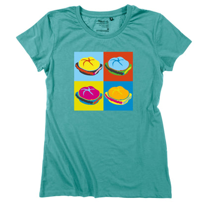 Damen - Shirt "Popart Leberkas" - meinherzschlag.de