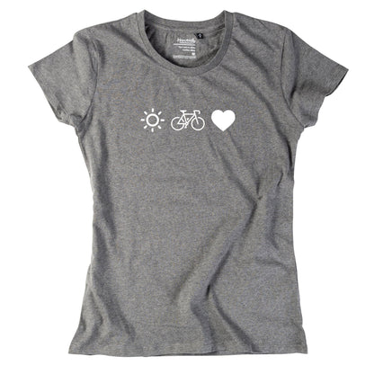 Damen - Shirt "Radl, Sun & Herzl" - meinherzschlag.de