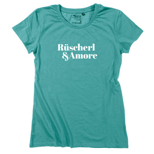 Damen-Shirt "Rüscherl & Amore" von meinherzschlag – Produktbild 5 von 8.