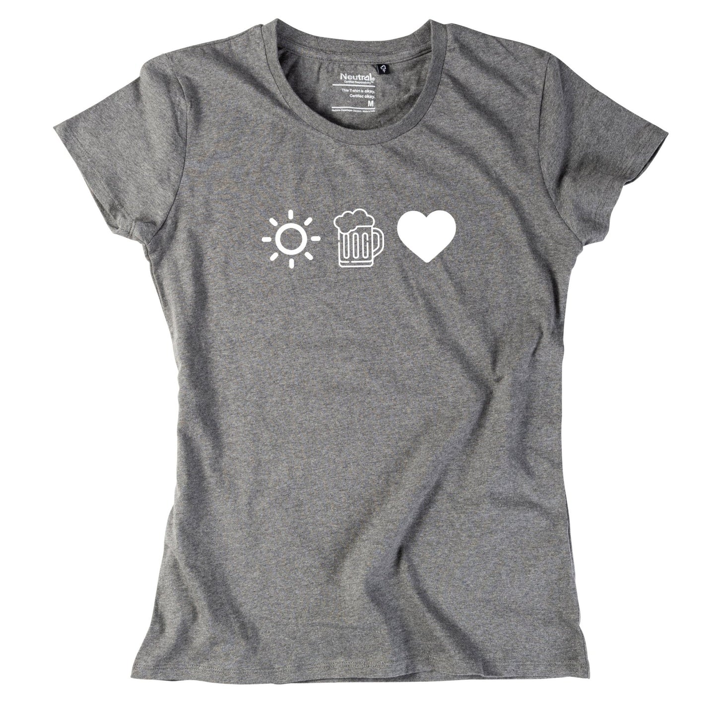 Damen - Shirt "Sun, Bier & Herzl" - meinherzschlag.de