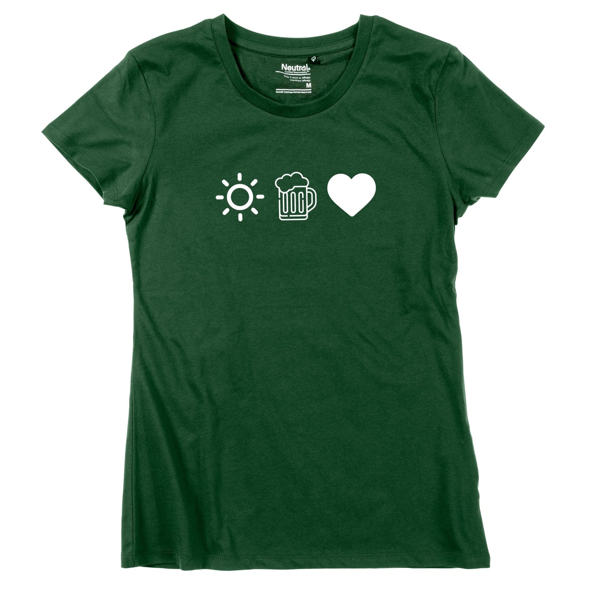 Damen - Shirt "Sun, Bier & Herzl" - meinherzschlag.de