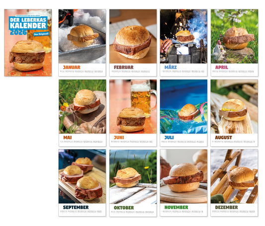 Der Leberkas - Kalender 2026 - meinherzschlag.de