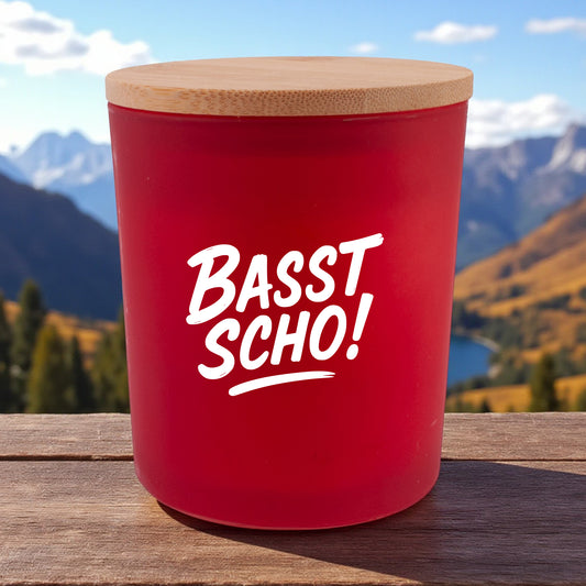 Duftkerze "Basst scho!" - meinherzschlag.de