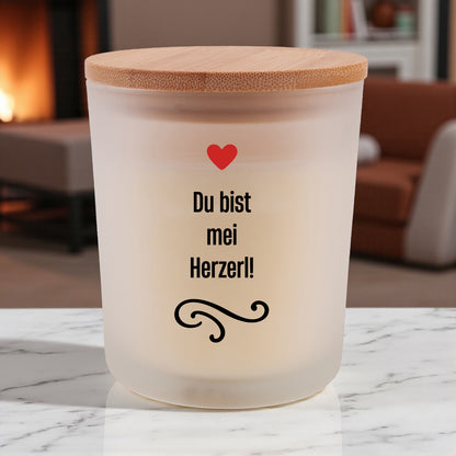 Duftkerze &quot;Du bist mei Herzerl!&quot;