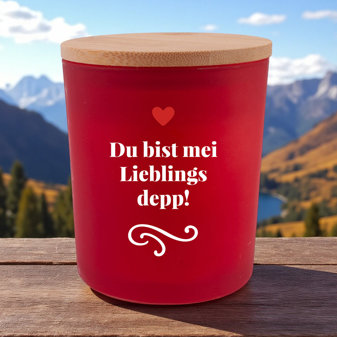 Duftkerze &quot;Du bist mei Lieblingsdepp!&quot;