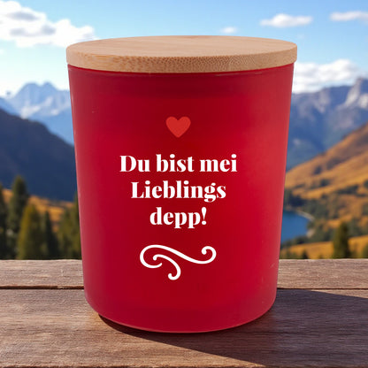 Duftkerze &quot;Du bist mei Lieblingsdepp!&quot;