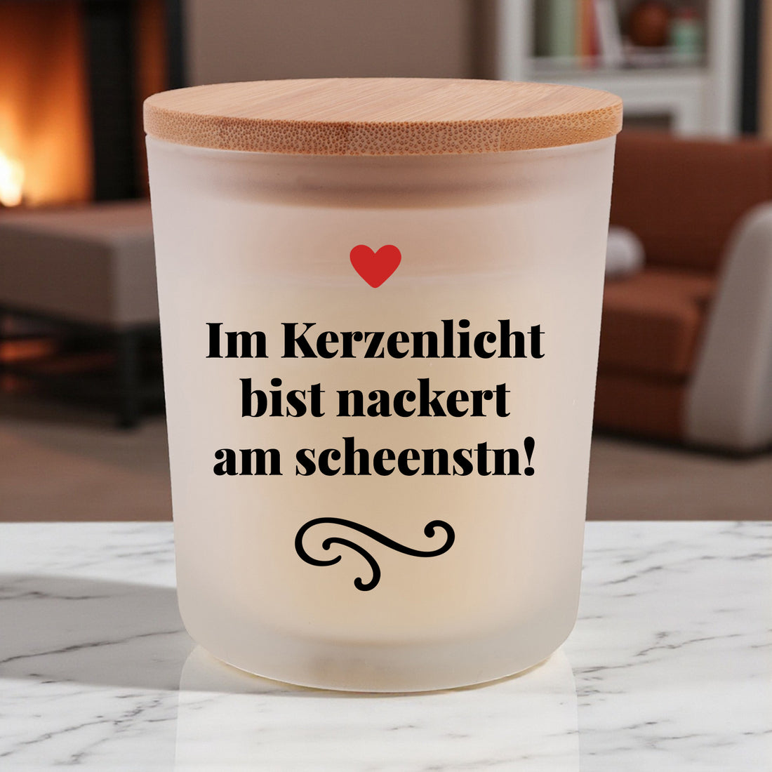 Duftkerze &quot;Nackert am scheenstn!&quot;