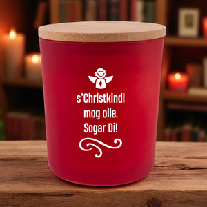 Duftkerze "s'Christkindl mog olle!" - meinherzschlag.de