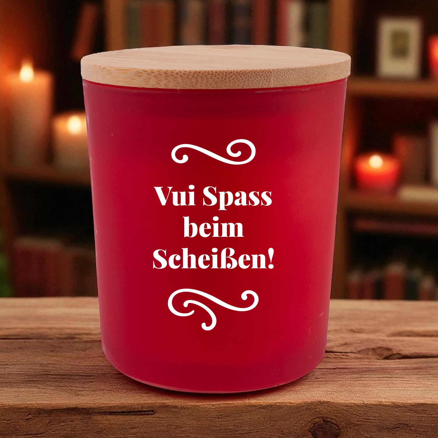 Duftkerze &quot;Vui Spaß beim Scheißen!&quot;