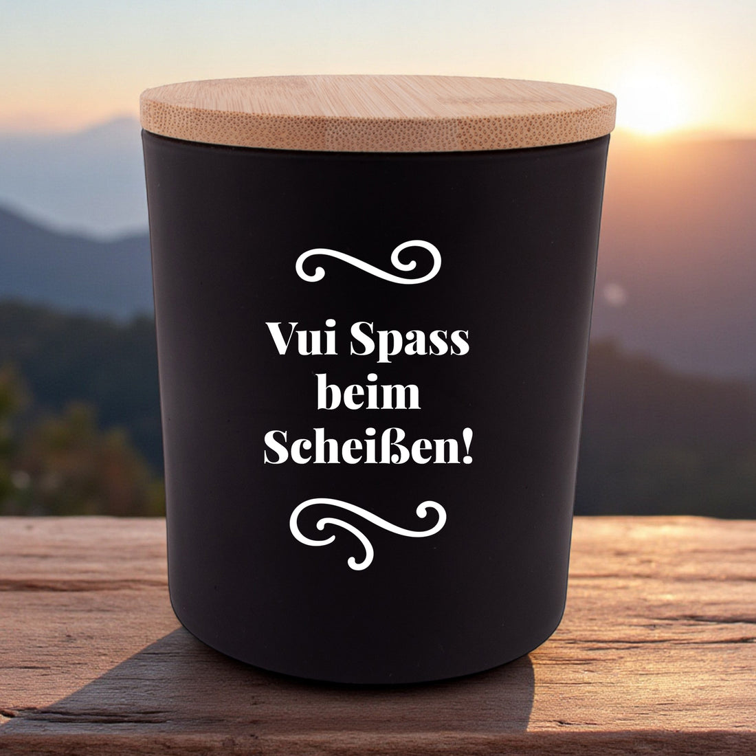 Duftkerze &quot;Vui Spaß beim Scheißen!&quot;