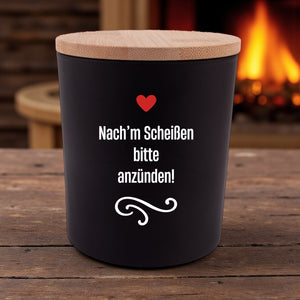 Duftkerze "Nach'm Scheißen bitte anzünden!" - meinherzschlag.de