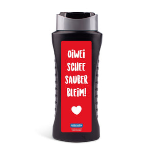Duschgel "Oiwei schee sauber bleim!" - meinherzschlag.de