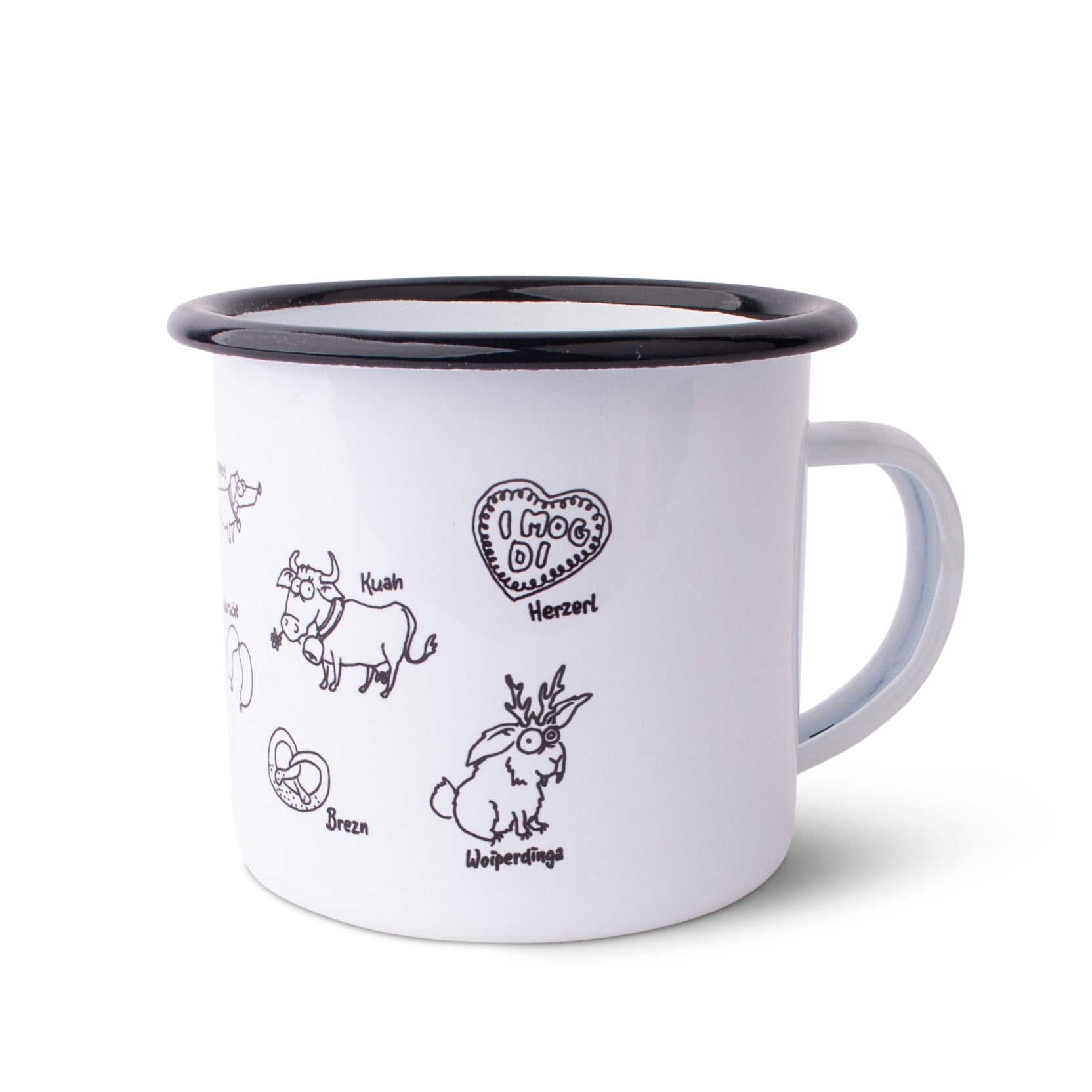 Emaille - Haferl "Bayern" - meinherzschlag.de