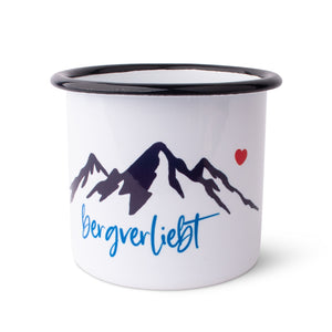Emaille - Haferl "bergverliebt" - meinherzschlag.de