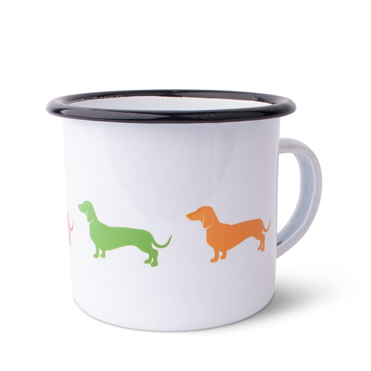 Emaille - Haferl "Dackel" - meinherzschlag.de