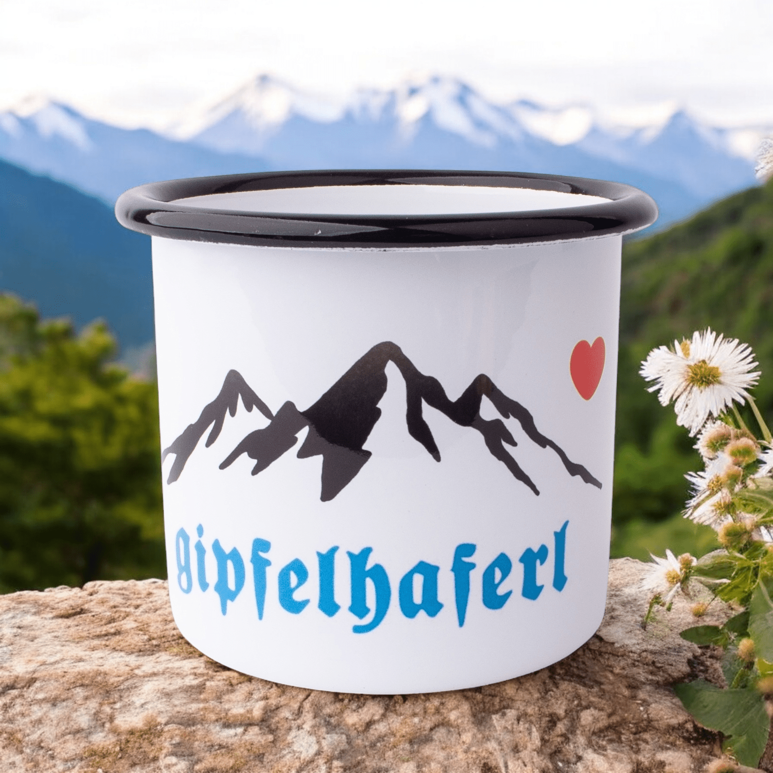 Emaille - Haferl "Gipfelhaferl" - meinherzschlag.de