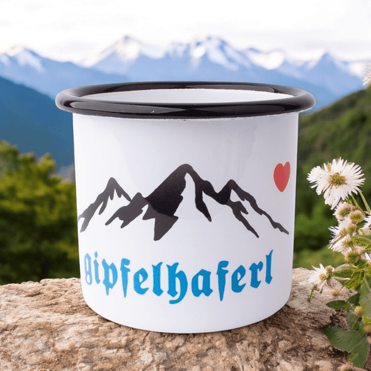 Emaille - Haferl "Gipfelhaferl" - meinherzschlag.de