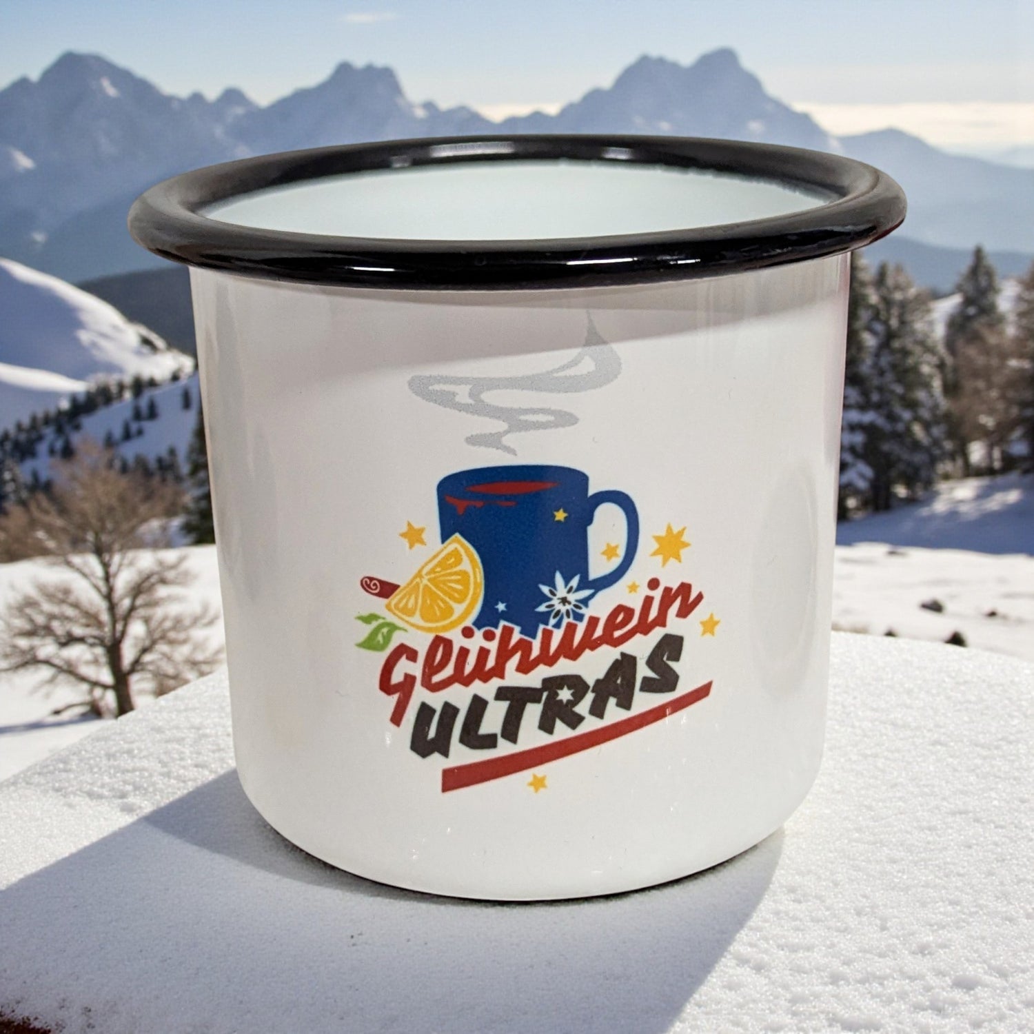 Emaille-Haferl &quot;Glühwein ULTRAS&quot;