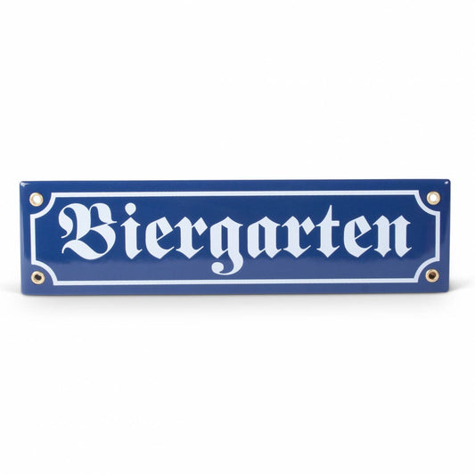 Emaille - Schild "Biergarten" - meinherzschlag.de