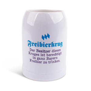 Bierkrug "Freibierkrug" - meinherzschlag.de