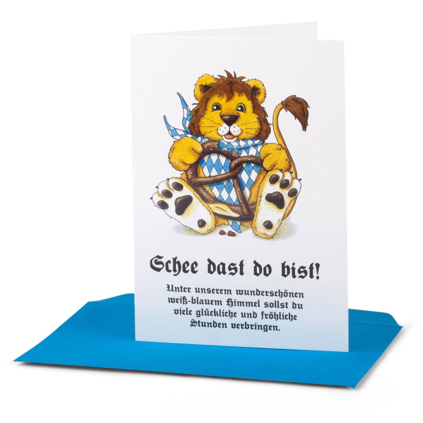 Geburtskarte "Schee dast do bist!" - meinherzschlag.de