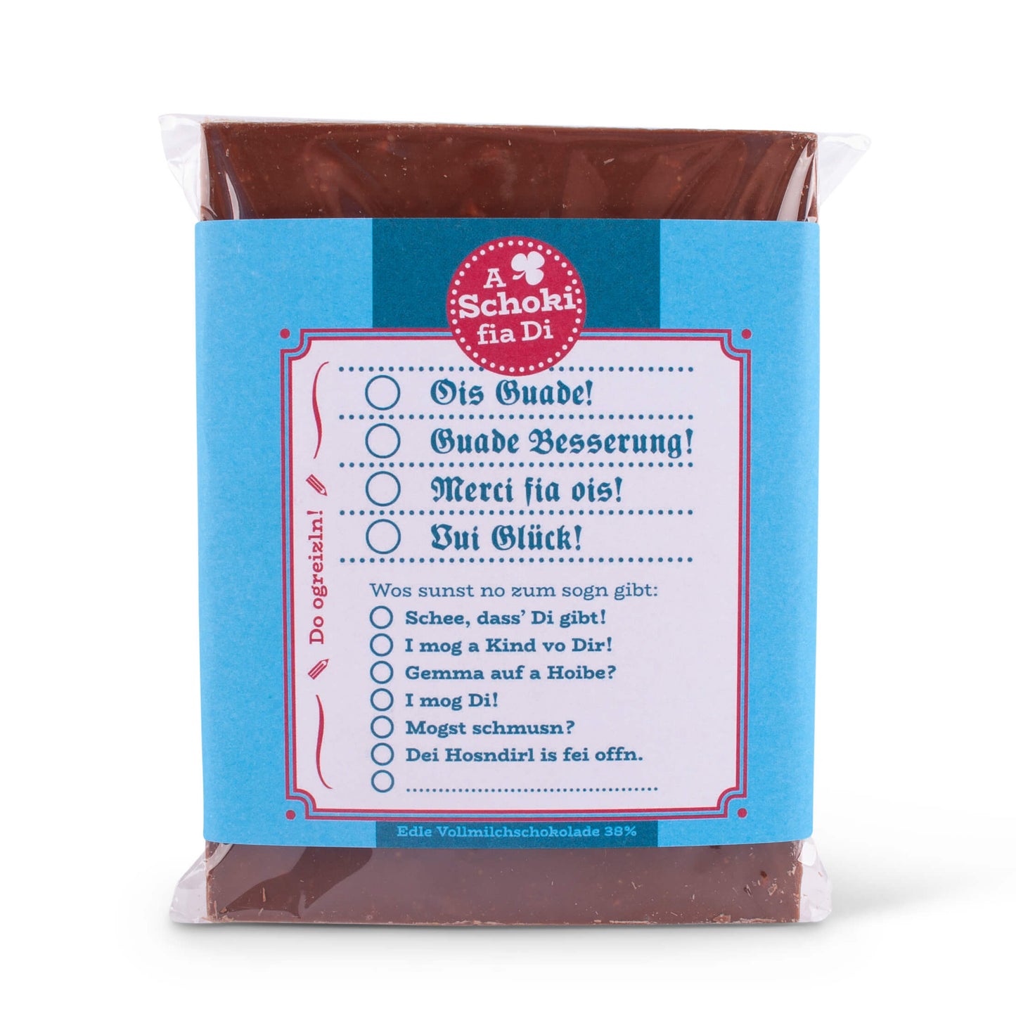 Bayrische Glückwunsch - Schokolade - meinherzschlag.de