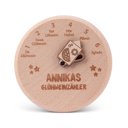 Tassendeckel "Glühweinzähler" mit Wunschname - meinherzschlag.de
