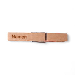 Glupperl/Wäscheklammer "Farbig" mit Logo + Gravur - meinherzschlag.de