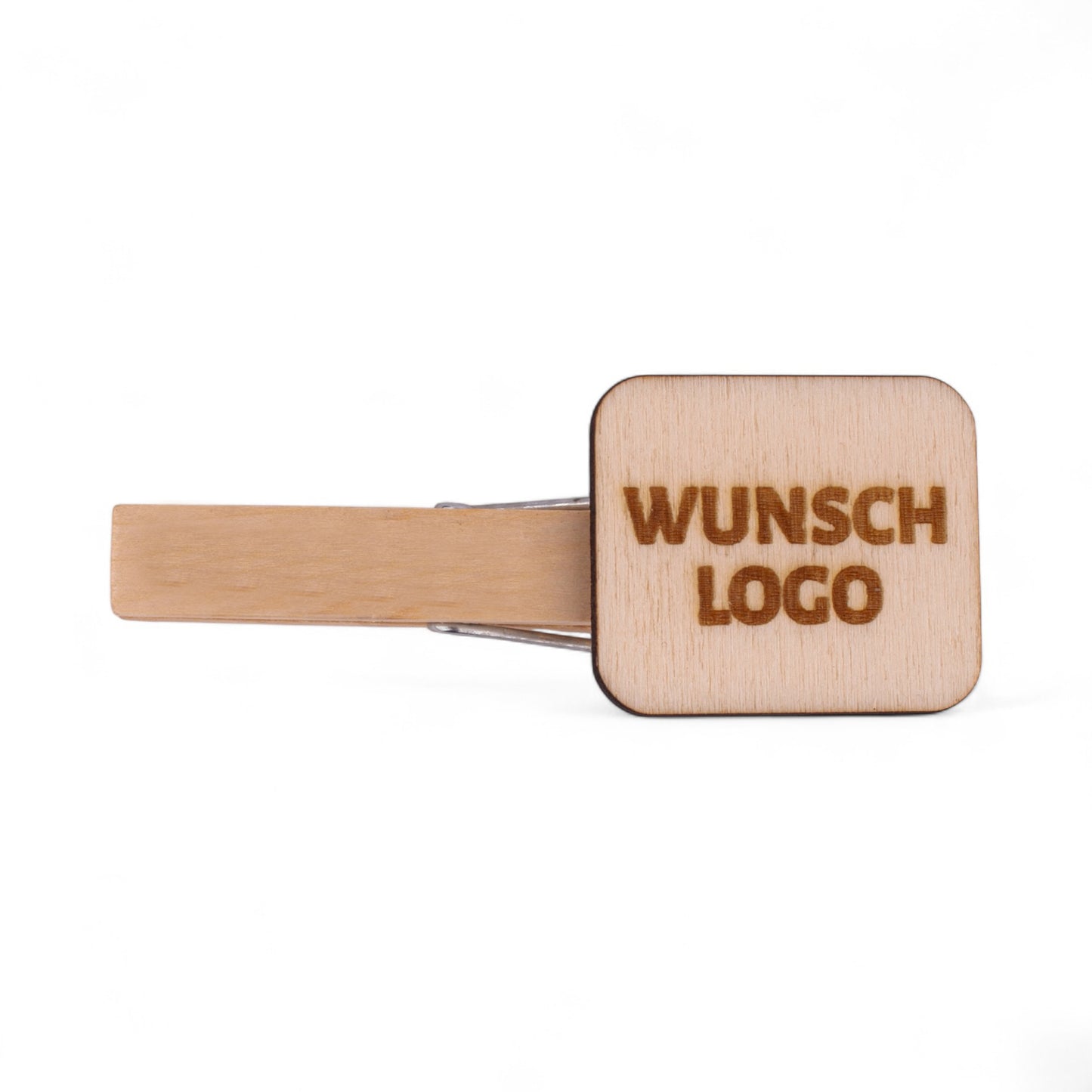 Glupperl/Wäscheklammer "Naturholz" mit Logo + Gravur - meinherzschlag.de