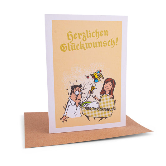 Glückwunschkarte "Herzlichen Glückwunsch zur Geburt" - meinherzschlag.de