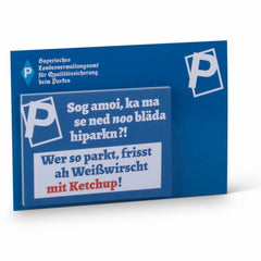 Haftnotizen "... no bläda hiparkn?!"