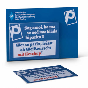 Haftnotizen "... no bläda hiparkn?!" - meinherzschlag.de