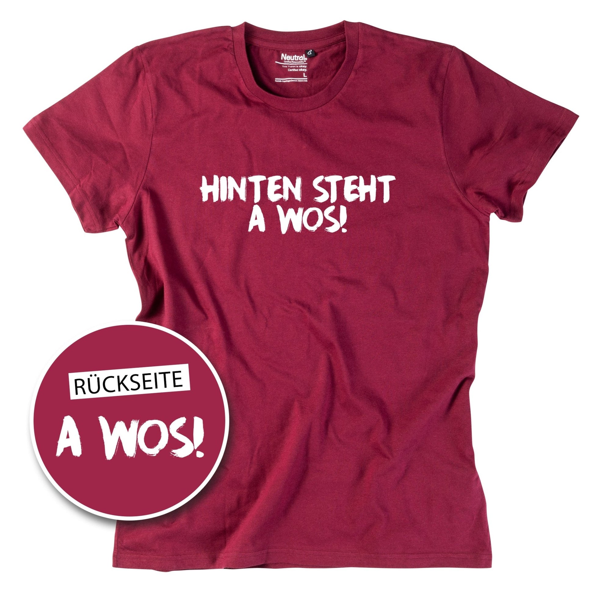 Herren - Shirt "A Wos!" (mit Rückenprint) - meinherzschlag.de