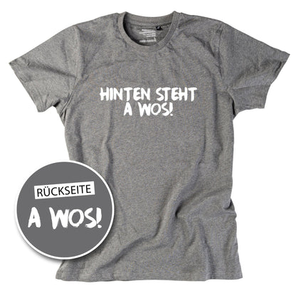 Herren - Shirt "A Wos!" (mit Rückenprint) - meinherzschlag.de