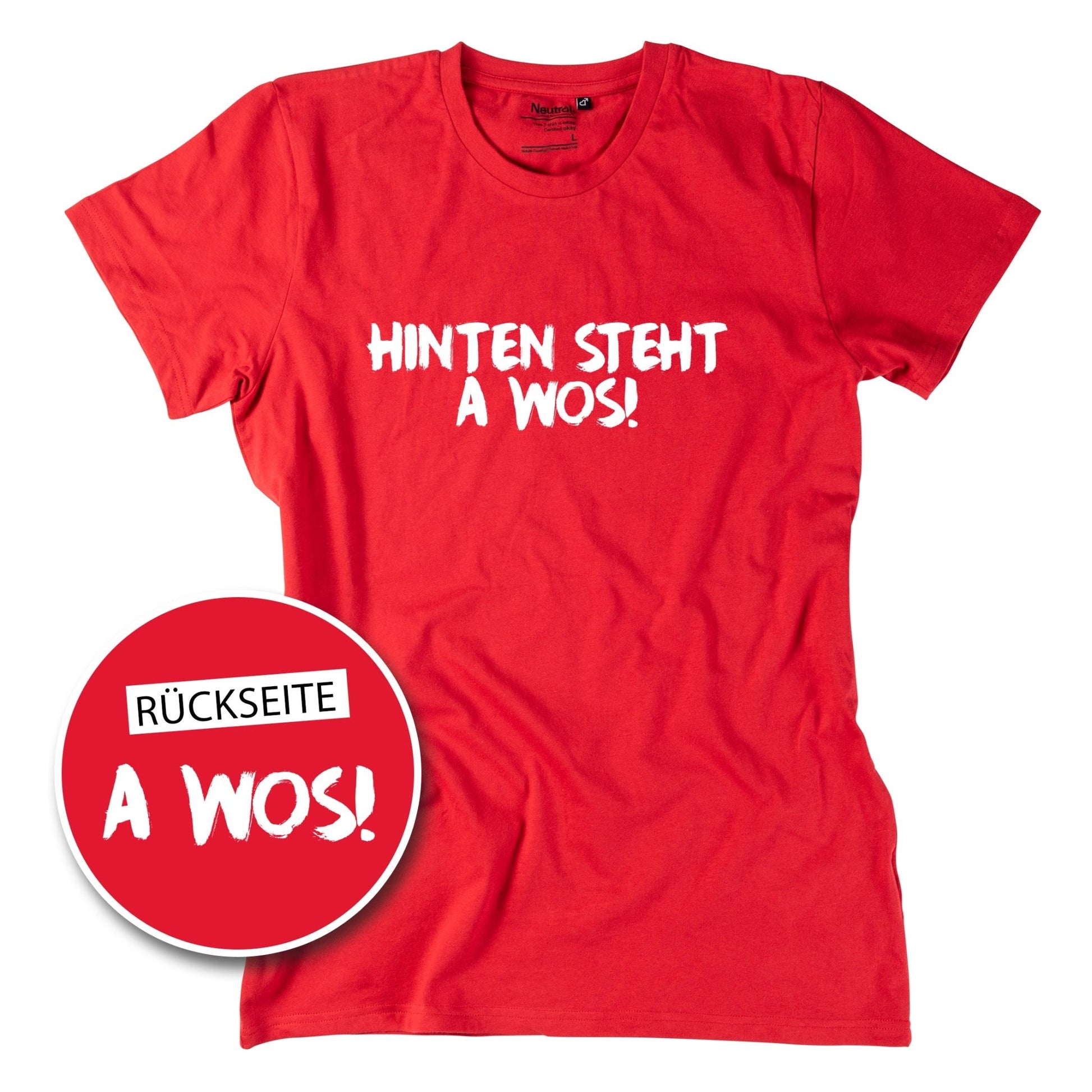Herren - Shirt "A Wos!" (mit Rückenprint) - meinherzschlag.de