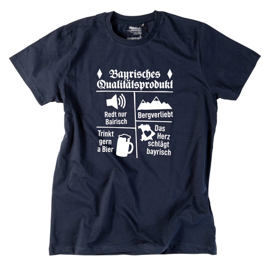 Herren - Shirt "Bayrisches Qualitätsprodukt" - meinherzschlag.de
