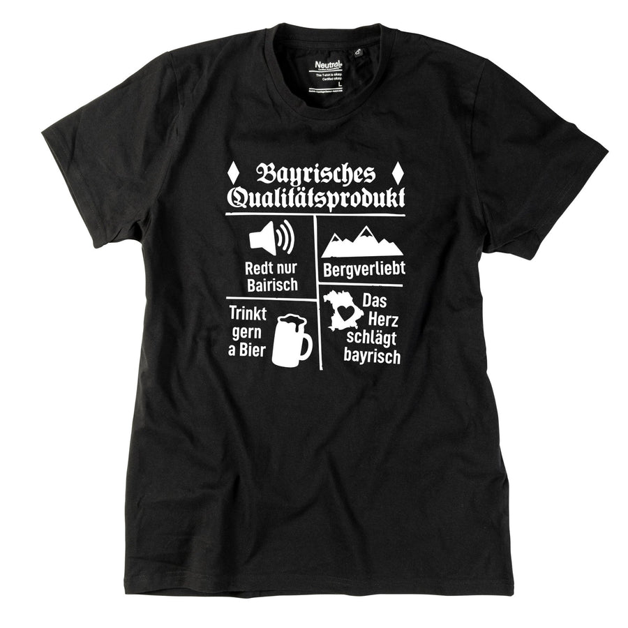 Herren - Shirt "Bayrisches Qualitätsprodukt" - meinherzschlag.de